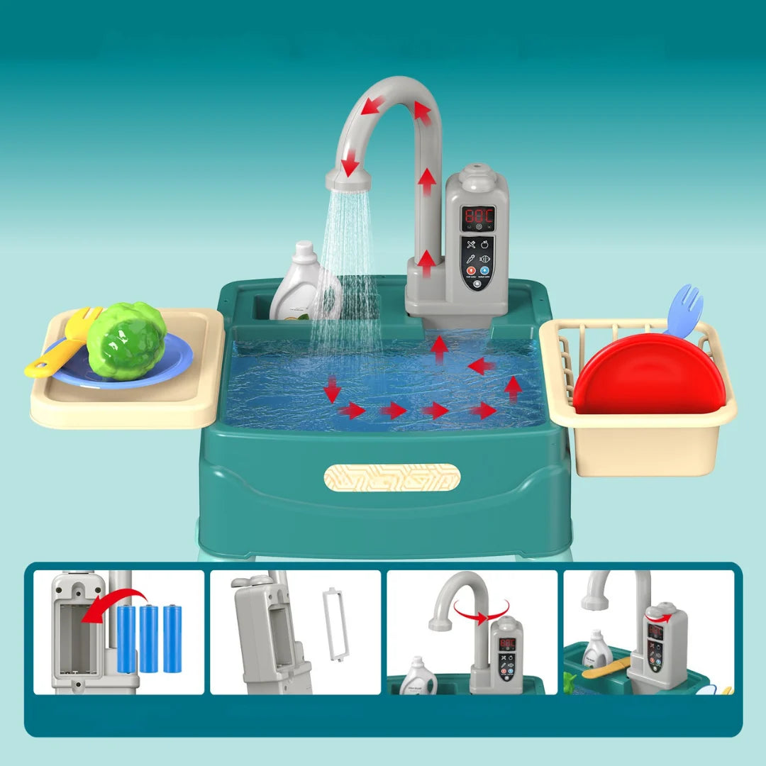 Play Kitchen Real Water Pump & Sink