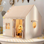 Play Tent Indoor Windows & Curtains Easy Assembly