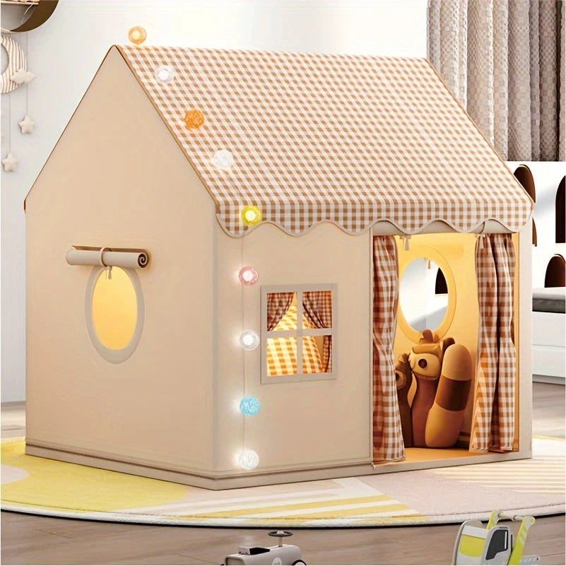 Play Tent Indoor Windows & Curtains Easy Assembly