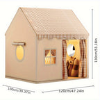 Play Tent Indoor Windows & Curtains Easy Assembly