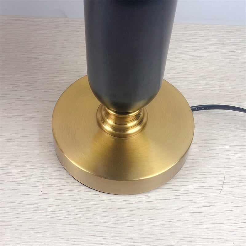 Pleated Shade & Sculpted Column Table Lamp