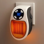 Plug-In Ceramic Heater 350W Adjustable Thermostat & Timer