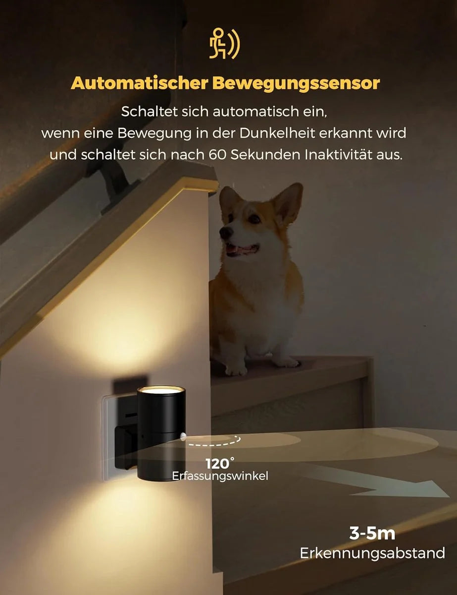 Plug-In LED Night Light Stepless Dimming Warm White