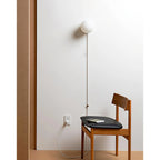 Plug-In Wall Sconce Iron & Glass Dimmer Compatible