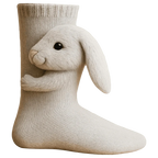 Plush Animal Socks 3D Huggable Plush Lining & Elastic Cuff