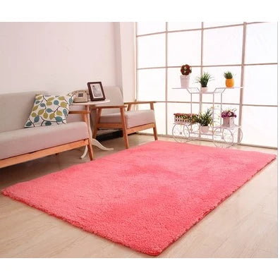 Plush Area Rug Long Pile Cashmere-Like Non-Slip Backing