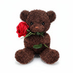 Plush Bear Rose Design Surface Washable