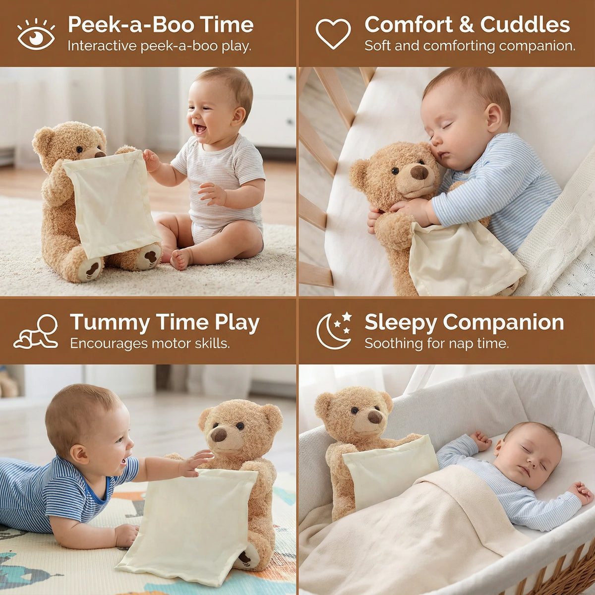 Plush Bear Voice-Activated & Gentle Movement