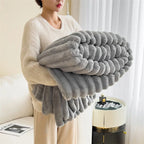 Plush Blanket Faux Fur Super-Soft & Lightweight