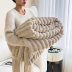 Plush Blanket Faux Fur Super-Soft & Lightweight