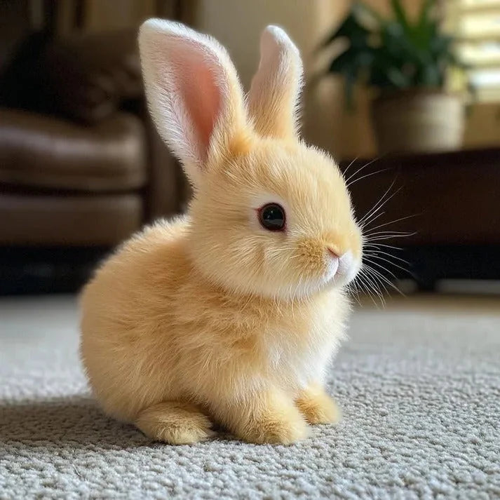 Plush Bunny Voice-Activated Hopping & Touch-Sensitive