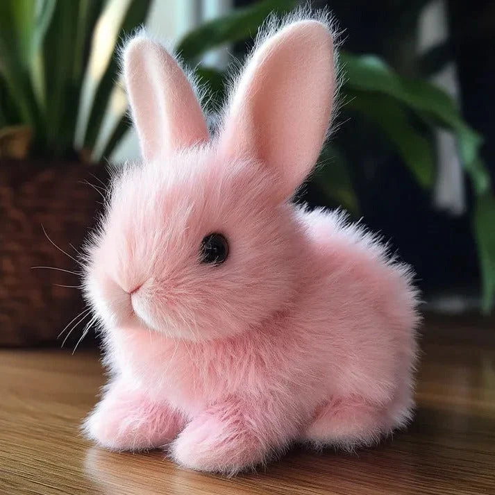 Plush Bunny Voice-Activated Hopping & Touch-Sensitive