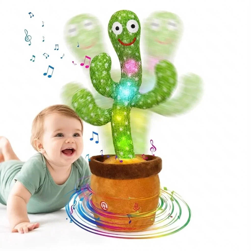 Plush Cactus Toy Organic Cotton Voice-Record & Playback