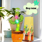 Plush Cactus Toy Organic Cotton Voice-Record & Playback