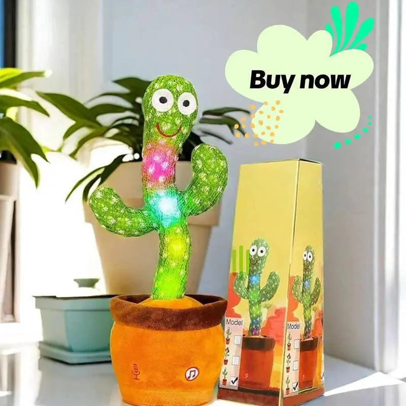 Plush Cactus Toy Organic Cotton Voice-Record & Playback