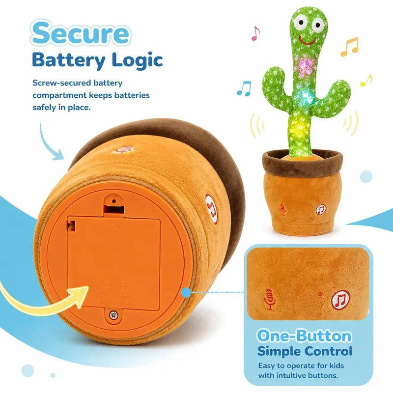 Plush Cactus Toy Organic Cotton Voice-Record & Playback