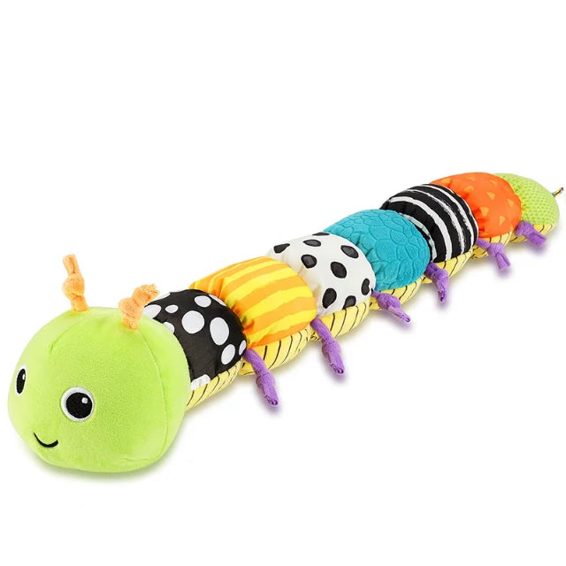 Plush Caterpillar Toy Musical Rattle & Crinkle