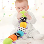 Plush Caterpillar Toy Musical Rattle & Crinkle
