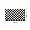 Plush Checkered Microfiber Bath Mat (Non-Slip Backing)