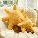 Plush Cushion Sun & Moon Face Two Sizes