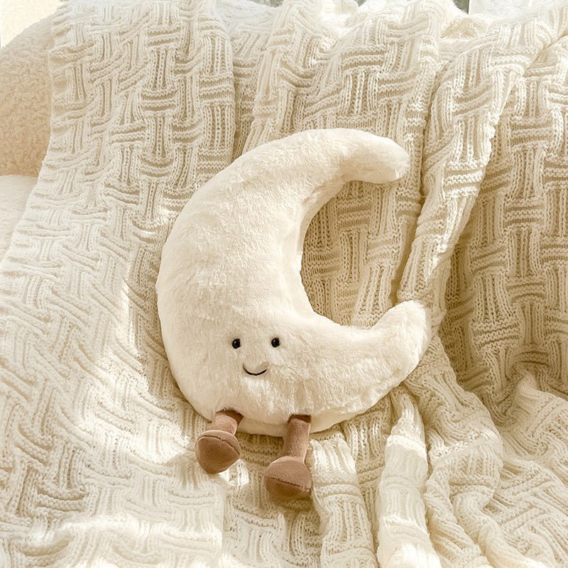 Plush Cushion Sun & Moon Face Two Sizes
