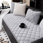 Plush Diamond-Stitched Sofa Cover (Non-Slip Backing, Machine-Washable)