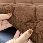 Plush Diamond-Stitched Sofa Cover (Non-Slip Backing, Machine-Washable)
