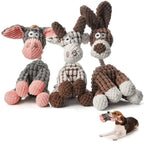 Plush Dog Toy Chew-Resistant Interactive 6 Animal Designs
