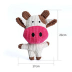 Plush Dog Toy Chew-Resistant Interactive 6 Animal Designs