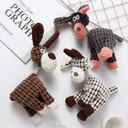 Plush Dog Toy Chew-Resistant Interactive 6 Animal Designs