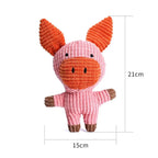 Plush Dog Toy Chew-Resistant Interactive 6 Animal Designs