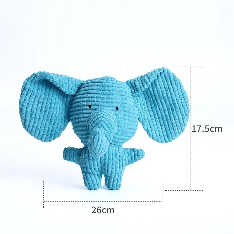 Plush Dog Toy Chew-Resistant Interactive 6 Animal Designs