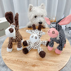 Plush Dog Toy Chew-Resistant Interactive 6 Animal Designs