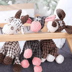 Plush Dog Toy Chew-Resistant Interactive 6 Animal Designs