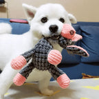 Plush Dog Toy Chew-Resistant Interactive 6 Animal Designs
