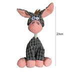 Plush Dog Toy Chew-Resistant Interactive 6 Animal Designs