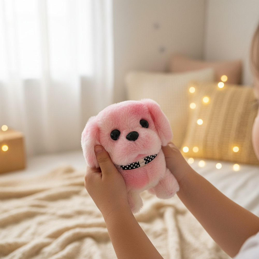 Plush Dog Toy Touch-Activated Walking & Barking Battery-Powered