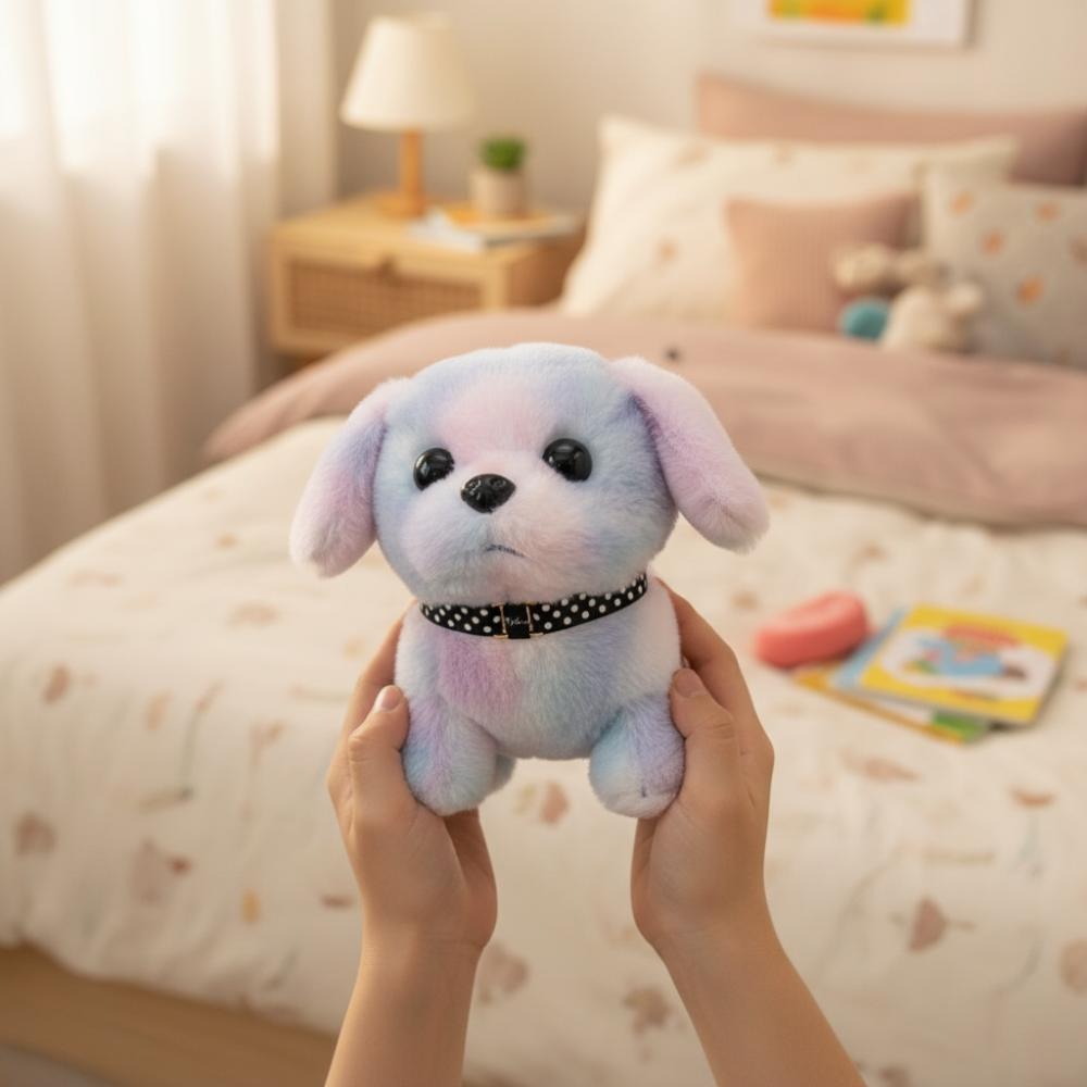 Plush Dog Toy Touch-Activated Walking & Barking Battery-Powered