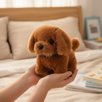 Plush Dog Toy Touch-Activated Walking & Barking Battery-Powered
