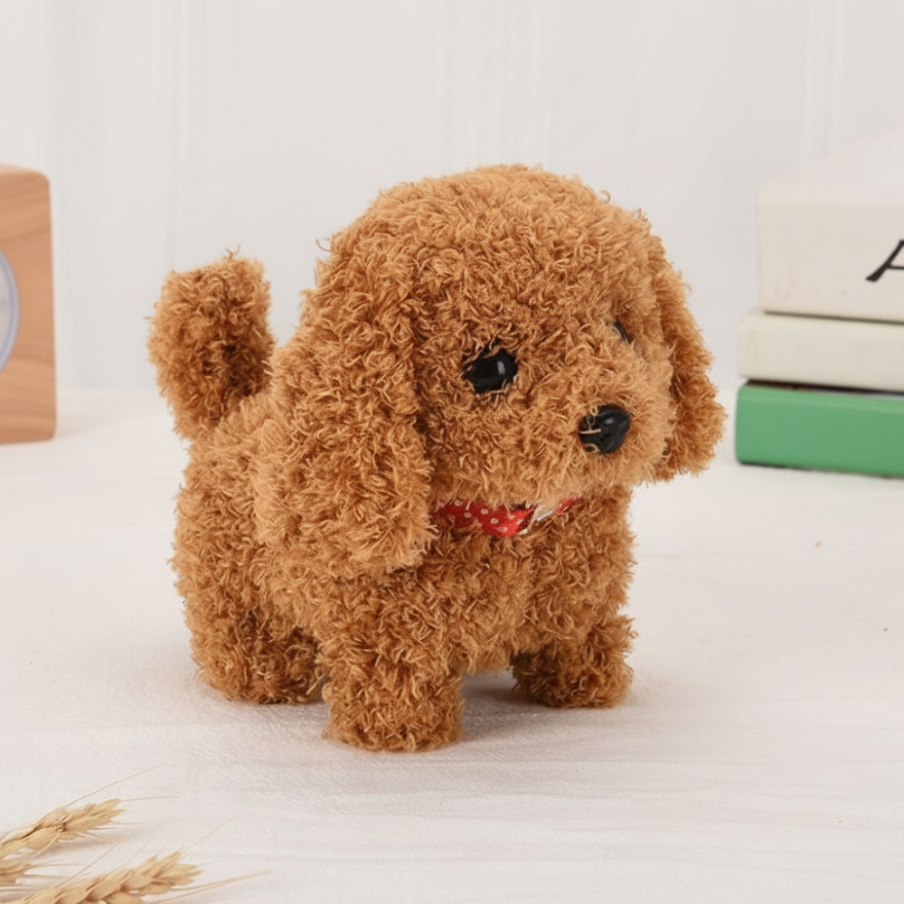 Plush Dog Toy Touch-Activated Walking & Barking Battery-Powered