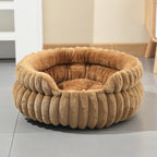 Plush Donut Nest Pet Bed (Removable Washable Mat)
