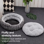 Plush Donut Nest Pet Bed (Removable Washable Mat)
