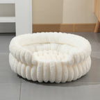 Plush Donut Nest Pet Bed (Removable Washable Mat)