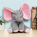 Plush Elephant Toy Flapping Ears & Peek-A-Boo Sounds