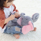 Plush Elephant Toy Foot-Activated Buttons & Animated Ears