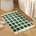 Plush Flocked Anti-Slip Bath Mat (Machine-Washable)