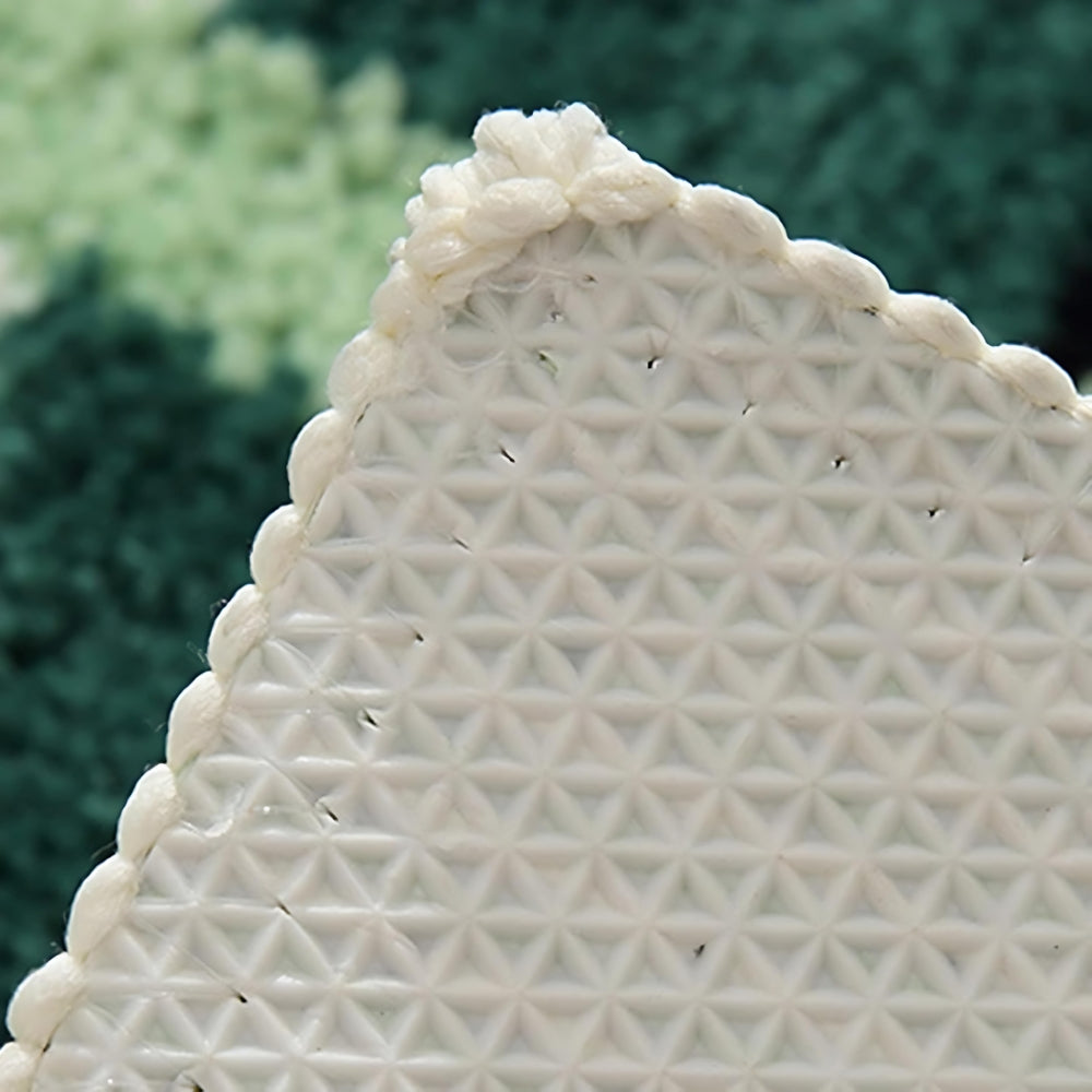 Plush Flocked Anti-Slip Bath Mat (Machine-Washable)