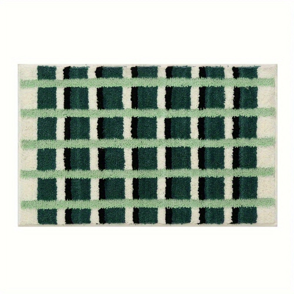 Plush Flocked Anti-Slip Bath Mat (Machine-Washable)
