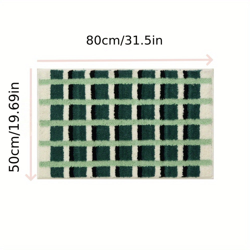 Plush Flocked Anti-Slip Bath Mat (Machine-Washable)