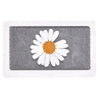 Plush Floral Microfiber Non-Slip Bath Mat (Machine Washable)
